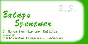 balazs szentner business card